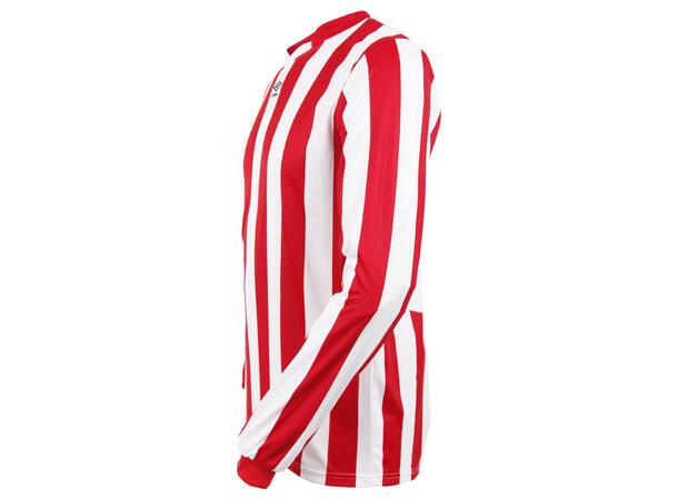 UMBRO Certi Strip Jsy LS Hvit/Rød XXL Stripet teknisk spillertrøye 